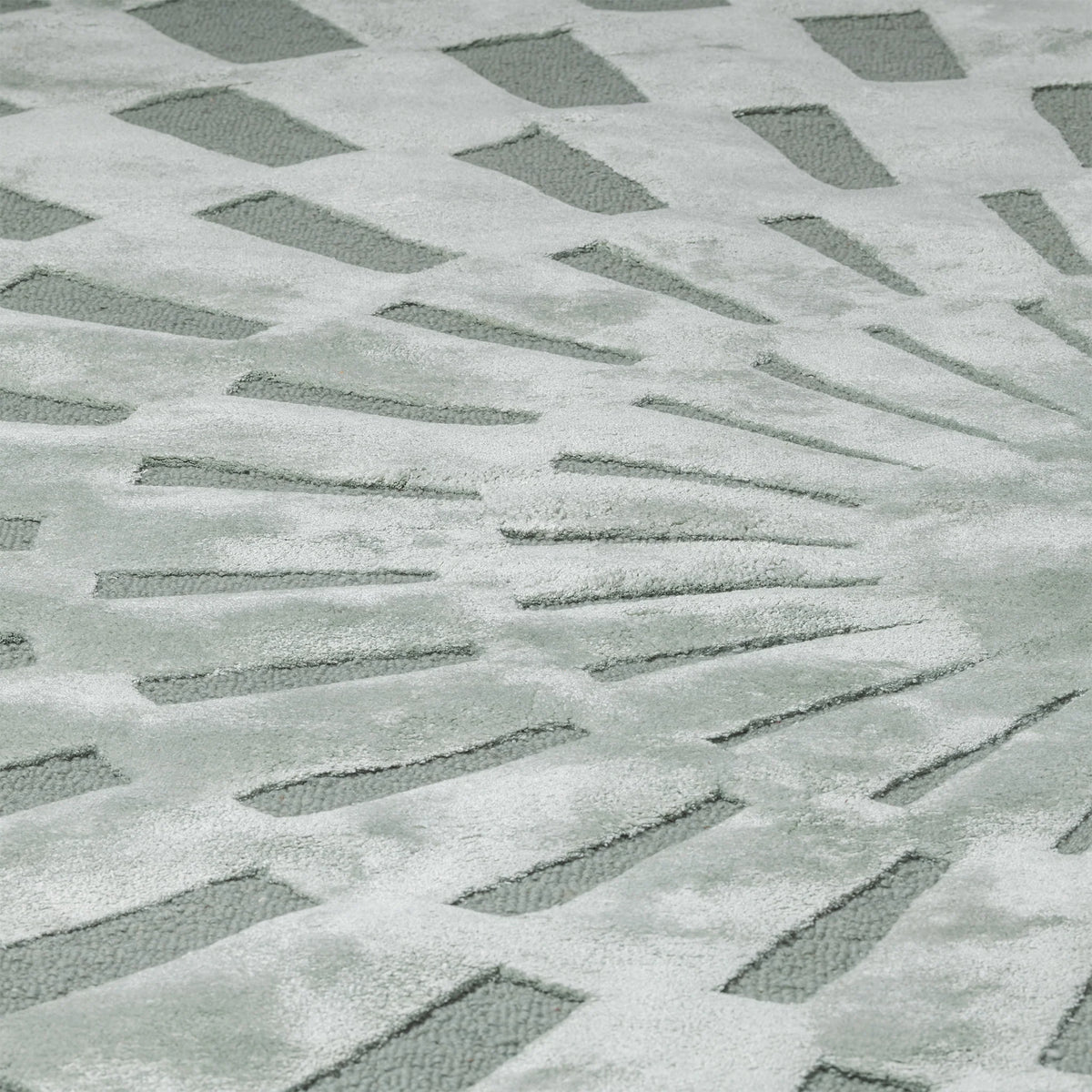 Modern Gray Radial Pattern, Round Living Room Carpet, Hand-Tufted Wool Blend 11.5 ft Rug