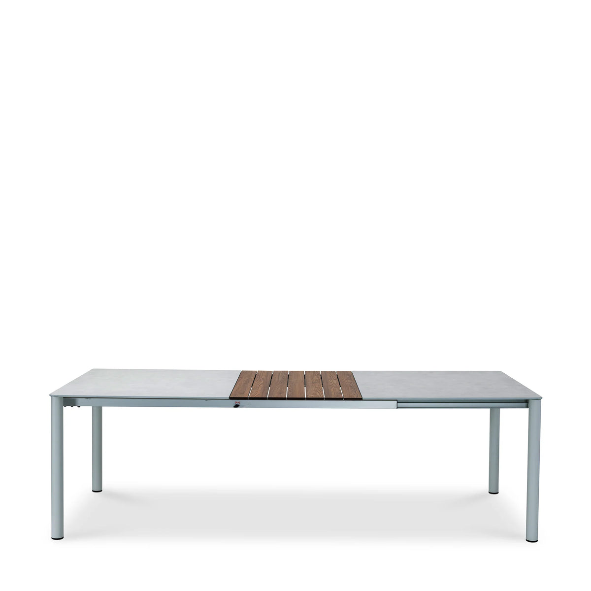 Modern White & Gray Outdoor Dining Set with Rectangular Table & 6 Chairs, Patio Furniture Set